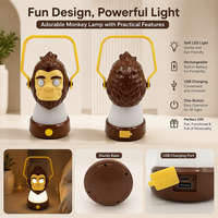 Lampe de nuit rechargeable Bigfoot, lampe de camping LED à 3 modes, lampe de table portable avec batterie externe 2400 mAh pour chambre d'enfant