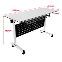 Table d'entraînement pliable prête pour l'examen avec surface métallique et roulettes silencieuses pour salle de classe et salle d'évaluation XHS-806