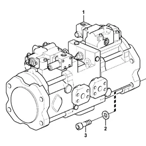 KRJ15970 हाइड्रोलिक मुख्य पंप के लिए K3V112DTP मामले CX210CLR CX210B CX210CLC CX210CNL