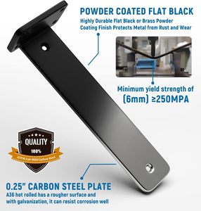 10 Zoll Hochleistungs-rustikale industrielle Wand halterung 1/4 dicke schwimmende versteckte Metall regal halterung 10 Zoll schwimmende Regal halterung - Product Image 2