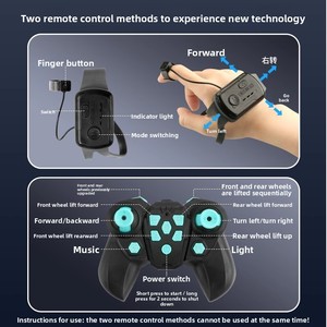 <span class=keywords><strong>Robot</strong></span> chien intelligent à commande vocale interactive - Voiture de cascades à 8 roues contrôlée par geste - Jouet éducatif pour enfants - Product Image 2