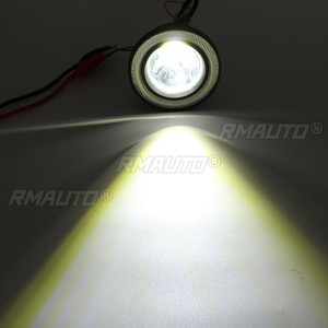 1 Ensemble de feux antibrouillard Angel Eyes pour voiture, 3,5'' 12V, feux de jour universels COB LED DRL, phare, feux de jour blancs universels - Product Image 4