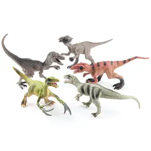 Modelo de dinossauro de simulação, modelo de decoração de mão com coroa dupla/multiestilo