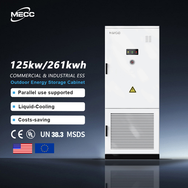 MECC 125kW 261kWh Liquid Cooling BESS LiFePO4 Battery Energy Storage System for Commercial Industrial Solar ESS