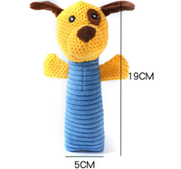 Jouet à mâcher en peluche pour chien de 19 cm, motif animal amusant, avec couineur, rembourrage en coton, anti-ennui, usage quotidien – Vente chaude