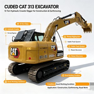 Excavadora CAT313 Usada Original de Japón, Excavadora Hidráulica de 13 Toneladas Caterpillar 313D2GC con Gran Potencia de Excavación en Venta - Product Image 1