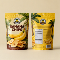 Sacs d'emballage en plastique personnalisés OEM pour fruits secs, chips de banane, chips de pomme de terre, snacks, chips de plantain, réutilisables, vente en gros