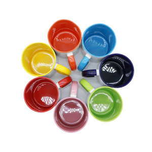 Tazas de cerámica coloridas con asa, sublimación, interior de color, logotipo impreso, taza de café al por mayor para regalos, obsequios empresariales - Product Image 1