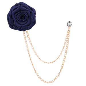 Broche de solapa con borla de flor de rosa de piedra natural chapado en oro de aleación hecho a mano para novio, padrino de boda, aniversario o niños - Product Image 6