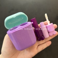 Tubes de gloss à lèvres personnalisés de 10 ml à double extrémité pour écouteurs Airpord, applicateur de gloss à lèvres en forme de cœur, tube de gloss à lèvres 2 en 1, emballage de conteneur