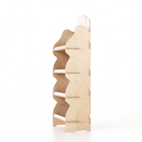 Étagères de présentation en bois double face robustes, personnalisables, avec couleurs sur mesure, pour supermarchés et magasins d'alimentation, avec étagères réglables