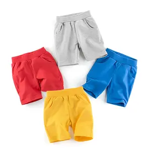 Zomer Nieuwe Kinder Effen Kleur Taille Stropdas Kinder Casual Shorts