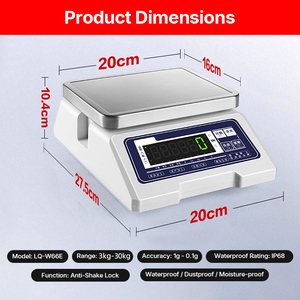 3kg 6kg 30kg Hochpräzise LED Wasserdichte Digitale Zählwaage OEM - Product Image 6