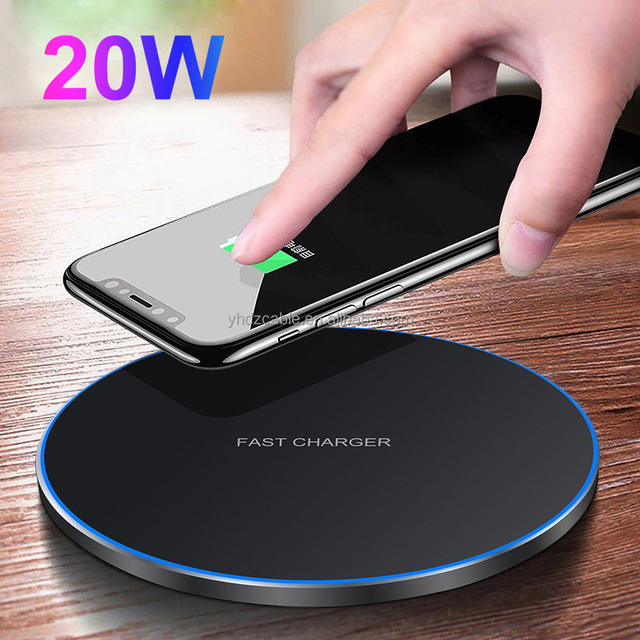 20W Wireless Charger Pad Fast Charging for iPhone for 17 for 16 for 15 for Samsung for S25 for S24 Ultra Slim Round Desktop Pad