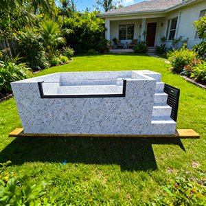 Piscine en PRV sur sol - 10 mm d'épaisseur, personnalisable, résistante aux UV, écologique, durable, rectangulaire, installation facile, échelle de sécurité pour enfants - Product Image 2