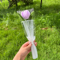 Bouquet de Tulipes Artificielles pour la Fête des Mères Cadeaux de Graduation, Tulipe et Tulipe Créative