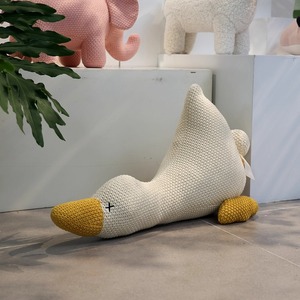 Super carino nuovo personalizzato all'ingrosso cartone animato lavorato a maglia bambola cuscino decorazione grande <span class=keywords><strong>oca</strong></span> <span class=keywords><strong>bianca</strong></span> - Product Image 3