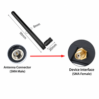 Antenne LoRa verticale ISM 915 MHz 900-931 MHz 2,5 dBi pliable pour connecteur mâle pour passerelle industrielle LoRaWAN