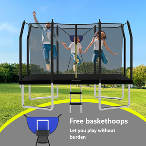 <span class=keywords><strong>Trampoline</strong></span> Zoshine Premium Budget 7x11FT, structure rectangulaire avec rembourrage de sécurité épais pour le divertissement des enfants - Product Image 1