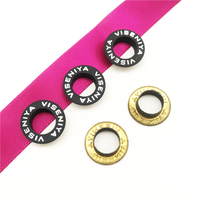 Oeillets métalliques colorés sans nickel, très demandés, avec rondelle, en laiton, et logo personnalisable pour vêtements