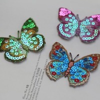 Le nouveau papillon coloré chaud paillettes patchs en gros paillettes insecte Design Applique LOGO personnalisé Patch paillettes papillon