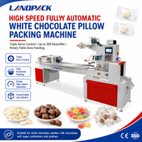 Máquina de Envasado y Empaquetado de Barras de Chocolate Blanco Pequeñas, Tipo Flow Wrap, para Dulces y Snacks
