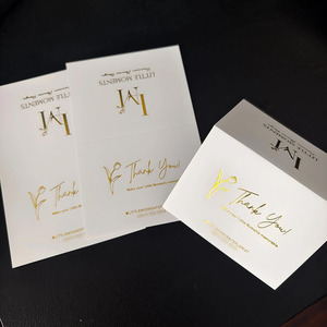 <span class=keywords><strong>Carte</strong></span> de remerciement personnalisé<span class=keywords><strong>e</strong></span> pliante imprimé<span class=keywords><strong>e</strong></span> en feuille d'or avec logo, <span class=keywords><strong>carte</strong></span> <span class=keywords><strong>postale</strong></span> d'instructions d'entretien en papier kraft pour fleuriste - Product Image 3