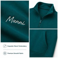 Ensemble de survêtement 2 pièces pour femme avec logo brodé personnalisé, pull à col montant et fermeture éclair quart de tour, pantalon de survêtement large – Fabricant