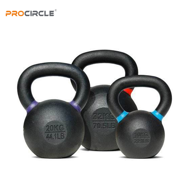 Tozu rekabet kaplı dökme demir Kettlebell