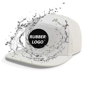 heiß begehrt silikon logo leistung wasserdicht polyester merlin hüte flache Rechnung trucker-hüte mit benutzerdefiniertem logo