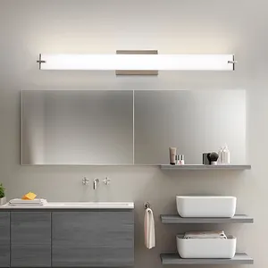 Bathroom Indoor Wall Decoration Surface Mount Iron Aluminum Pvc Makeup Led Vanity Mirror Light