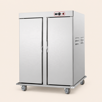 Chariot chauffant mobile grande capacité pour aliments, armoire chauffante électrique pour la restauration et les banquets, système de soufflage d'air chaud