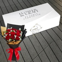 Caja de Envío de Flores Corrugada Personalizada con Acabado Brillante, Embalaje Plano para Envío Floral con Impresión Interior