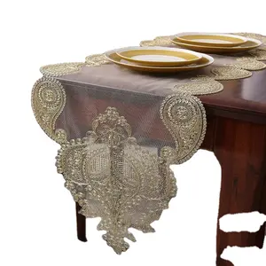 Tisch läufer und Matten Set fallen Tisch läufer Boho dekorative Untersetzer und Küche Silber Tisch läufer