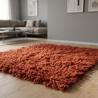 Handmade 100% Wool Flokati Rugs Thick Shaggy Carpet for Living Room and Bedroom Soft Natural Floor Rugs for Interior Decoration