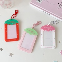 Mini porte-carte d'identité, porte-photo personnalisé en acrylique, étui porte-clés, design KPOP, dessin animé mignon, porte-carte photo en acrylique imprimé UV