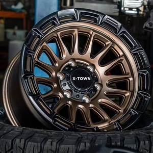 Jantes Beadlock 17 18 19 pouces 8.5J tout-terrain 5x5 6x139.7 bronze forgées pour SUV, pick-up, <span class=keywords><strong>Ford</strong></span> Bronco, <span class=keywords><strong>Mustang</strong></span> GT, camion - Product Image 2