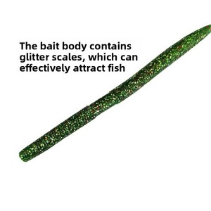 เหยื่อตกปลา PVC แบบนิ่ม 50 ชิ้น สีดำ ชนิดจมช้า สำหรับตกปลาแบส รูปทรงหนอน<span class=keywords><strong>ดิน</strong></span> - Product Image 4