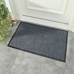 Alfombrillas de rayas acanaladas dobles de fibra gruesa, alfombrilla de suelo de Pvc para exteriores, alfombrilla antideslizante para puerta de poliéster con limpieza de polvo - Product Image 3
