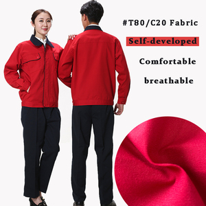 Chất Lượng Cao T80/C20 Đồng Bằng Nhuộm Thoáng Khí Polyester Bông Twill Vải 20 + 20*10 Dệt Kỹ Thuật Công Nhân Chàng Trai Nhà Dệt May - Product Image 1
