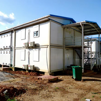 Maison préfabriquée TOPPRE en conteneur, location, structure en acier modulaire en PVC, panneau sandwich de 20 pieds, maison moderne, hôtel en conteneur détachable