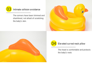 Flotador de Piscina para Bebé con Forma de Pato Amarillo, con Toldo UPF 50, Chaleco Salvavidas para Bebés, Asiento de Seguridad, Set de Juego Acuático para Niños Pequeños - Product Image 5