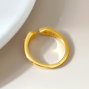 Open Style <b>Ring</b> 18K <b>Gold</b> Plated Minimalist Jewelry Paved Zircon Cobra Head Design <b>Rings</b> for Women - Product Image 6