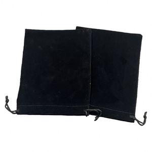 Bolsa de Regalo de Terciopelo Negro con Cordón y Logotipo Personalizado, Precio Directo de Fábrica - Product Image 6