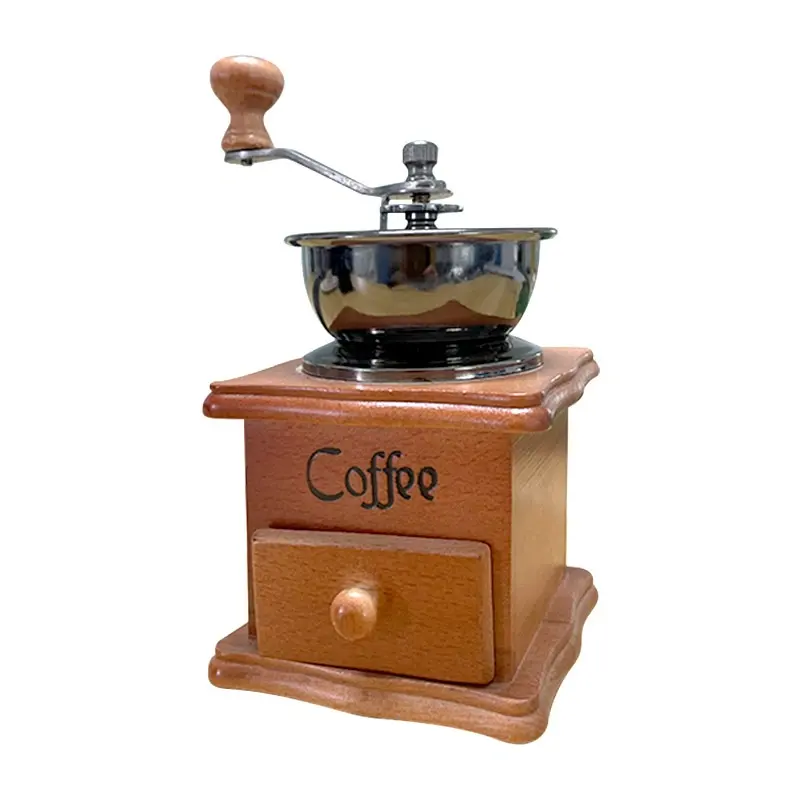 WISDOM Antigua-Stil Aluminiumlegierung Bürste Heimgebrauch Espresso tragbarer Handkaffeemühle manuell handbetriebene Kaffeemühle