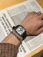 Montre mécanique pour homme de type tonneau de vin, entièrement automatique, nouveau modèle 2026 avec grand cadran
