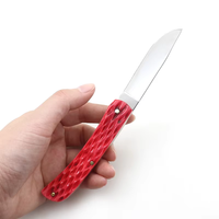 Pisau saku lipat baja tahan karat tulang sapi kustom OEM promosi hadiah terbaik pisau cermin berburu alat utilitas EDC DIY