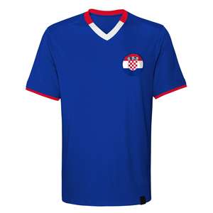 Maillots de football rétro personnalisés ODM OEM, respirants, séchage rapide, impression numérique, col en V, toutes saisons, polyester et coton - Product Image 2