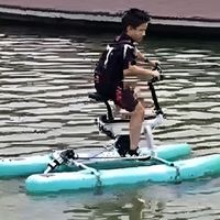 Vélo aquatique plat pour enfants, style SUP, ponton flottant plat, cadre en aluminium, tourisme, rangement facile, en stock, provenance Chine Lumark