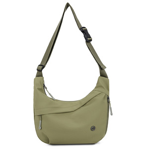 Custom Logo Eco <b>Waterproof</b> Solid Color Nylon Dumpling <b>Crossbody</b> <b>Bag</b> with Two Straps ZIP Closure College Sling <b>Bag</b> For Women - Product Image 2